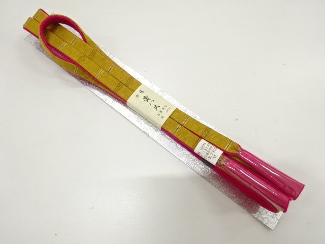 JAPANESE KIMONO / UNUSED HAND-TIED OBIJIME CORD / SILK